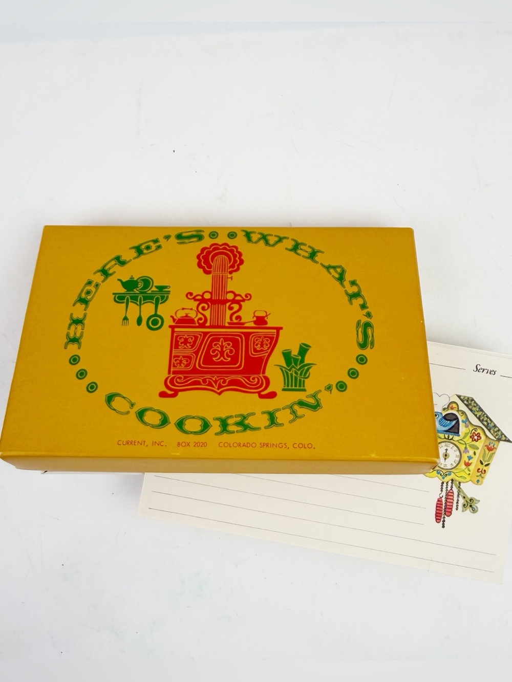 Vintage Current Inc Recipe Cards Heres Whats Cookin Cuckoo Clock New 60 Pack